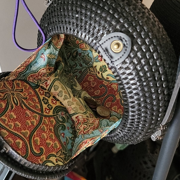Handmade woven purse from bali